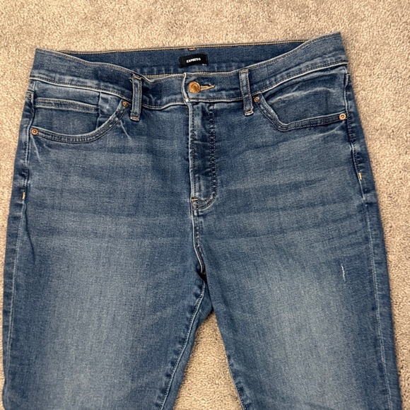 Express Women's Slim Skinny Jeans - Medium Blue Wash - Picture 2 of 7